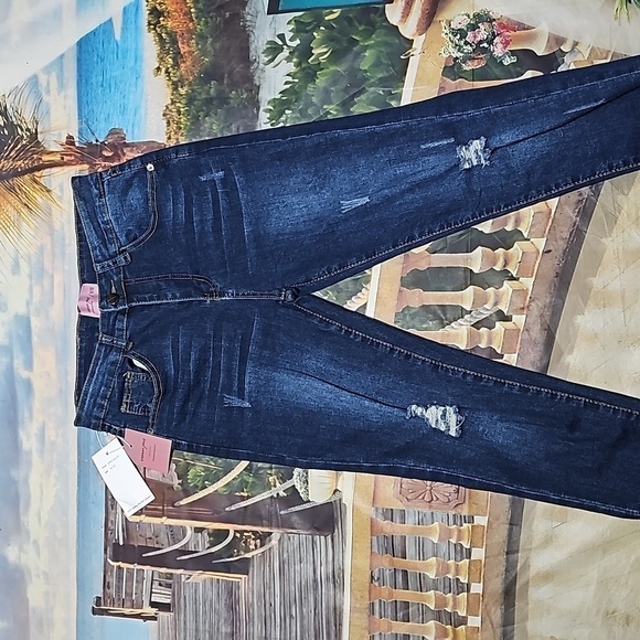 Stefany Jeans Distressed High-Rise Skinny Jeans Size 9/10‎ NEW - Picture 2 of 6
